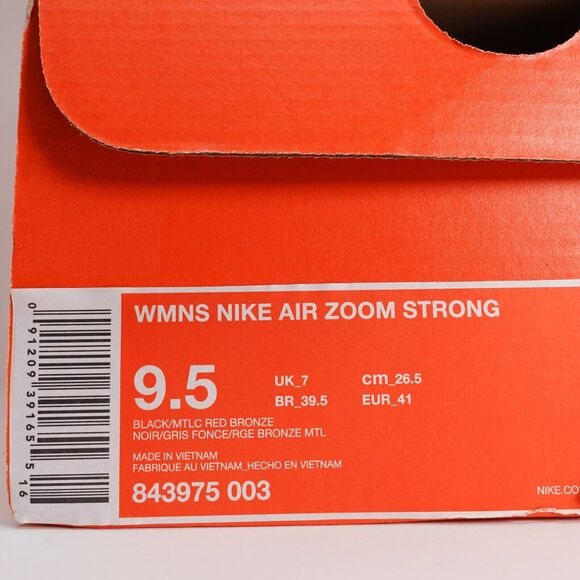 Nike Air Zoom Strong Training Shoes Black Red Bronze 843975-003 Womens Size 9.5 - Picture 11 of 11